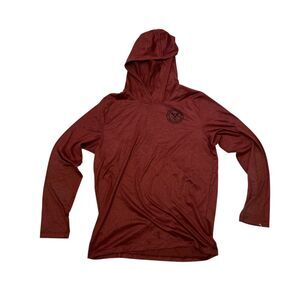 Patagonia Chouinard Designs Red Heather Pullover Hoodie Activewear Long Sleeve M